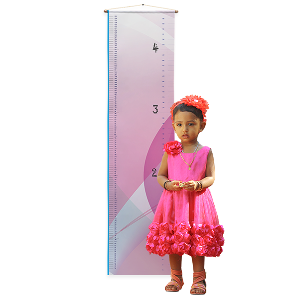 Height Chart - Abstract Pink