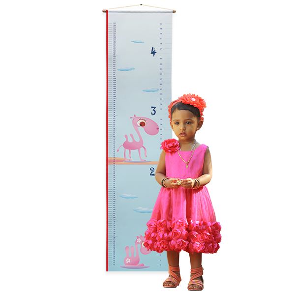 Height Chart - Pink Dinosaurs