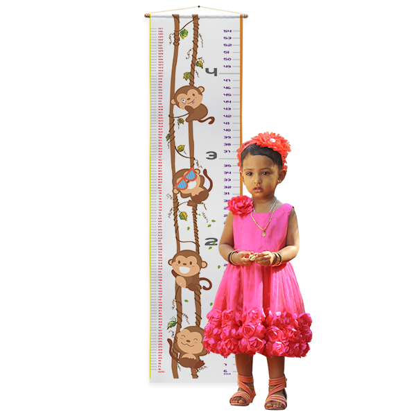 Height Chart - Playful Monkeys