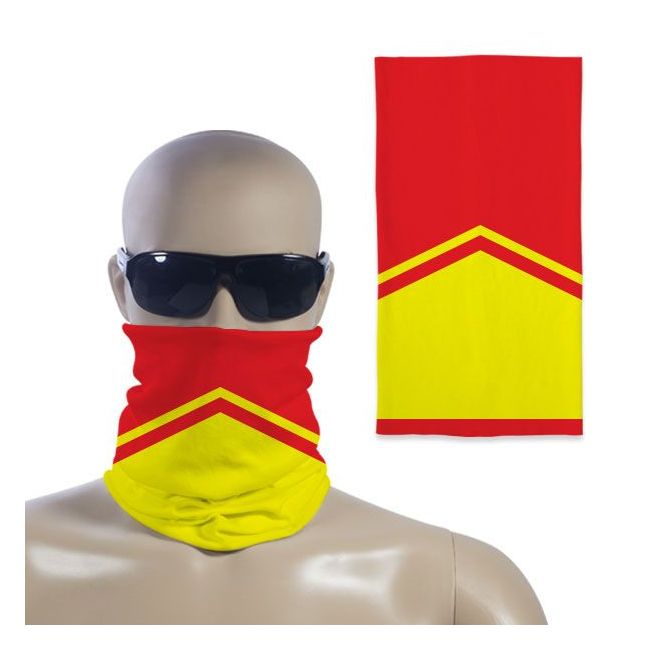 Men's Bandana - Red Yellow Chevron Stripe Lycra Headwear