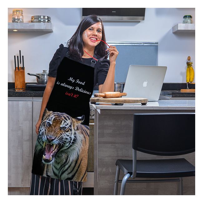 Tiger image printed Apron for Men and Women