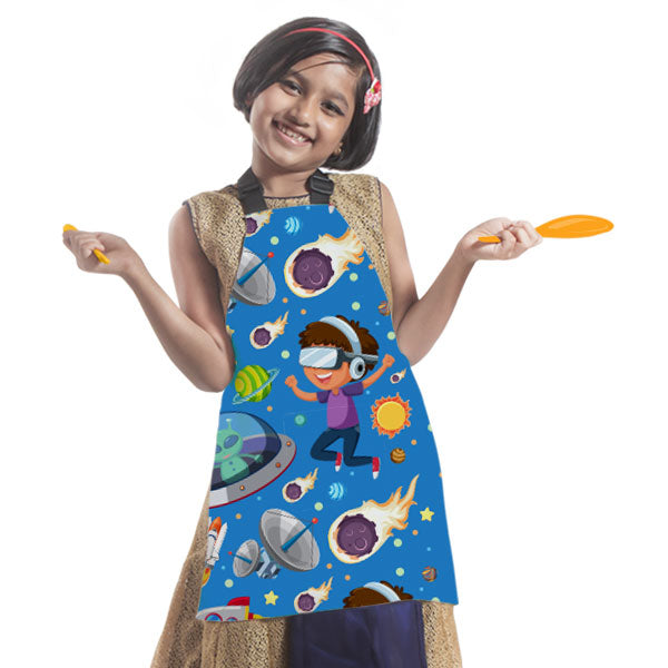 Personalised Kids Apron Multicolored and Trendy Design Printed Best Kids Gift