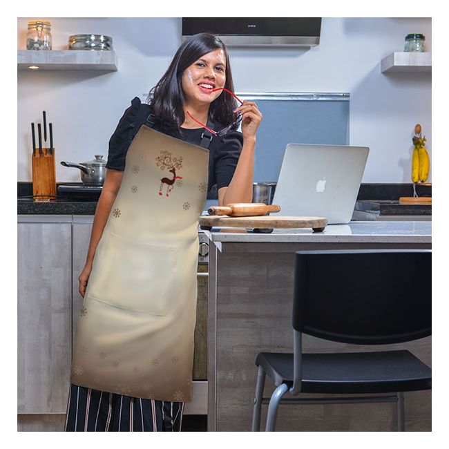 Personalised Kitchen Apron Skin Friendly Material Durable , Breathable Full Apron