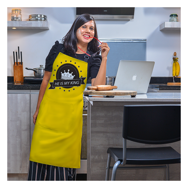 He Is My King- Custom Made Kitchen Apron