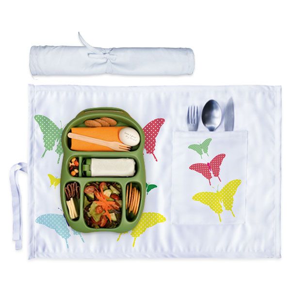 Personalized School Lunch Mat with Cutlery Pocket - Free Customization