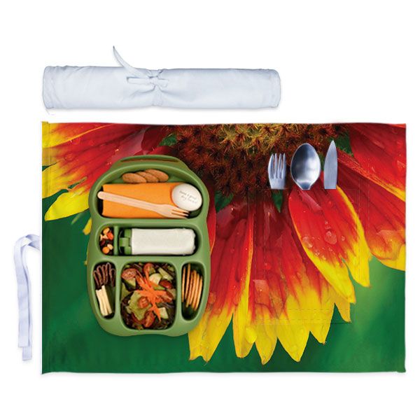 Personalized School Lunch Mat with Cutlery Pocket - Free Customization