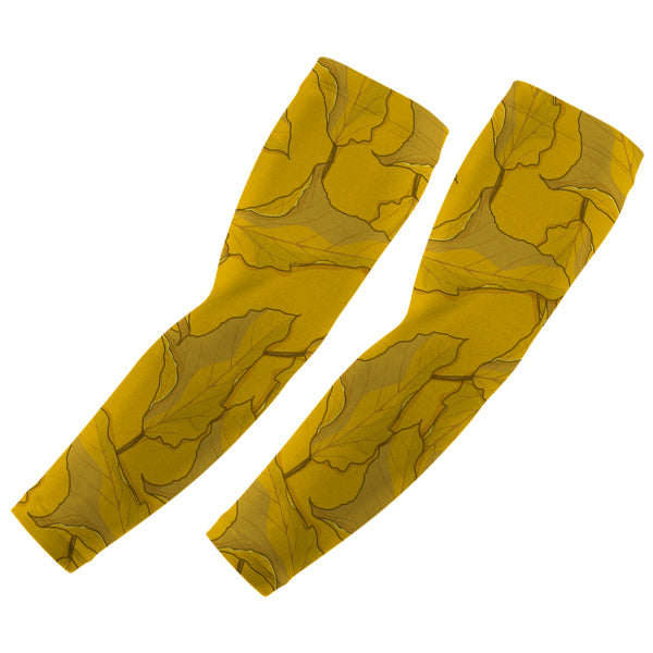 Golden Cracked Earth Texture Arm Sleeve - close-up detail