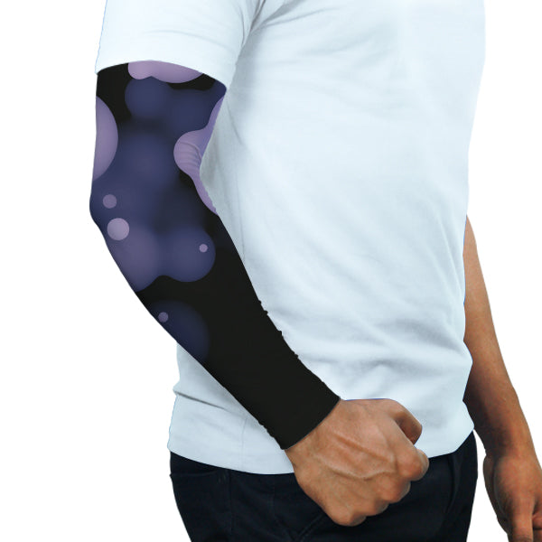 Purple Bokeh Glow Personalised Arm Sleeve - close-up detail