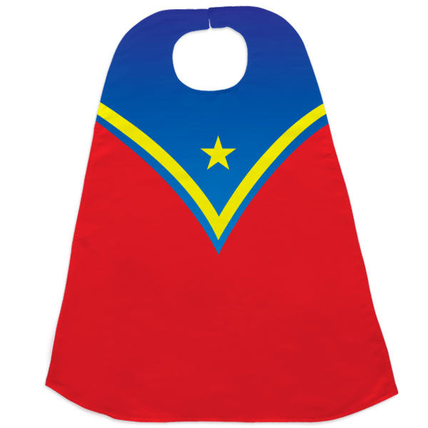 Superhero Star Cape | Red & Blue Kids & Adults Cape