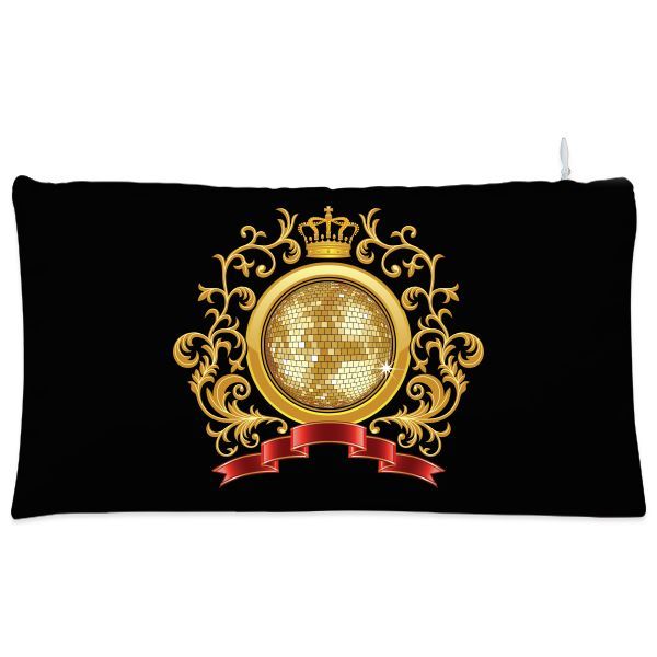 Black golden ball crown Cosmetic Pouch