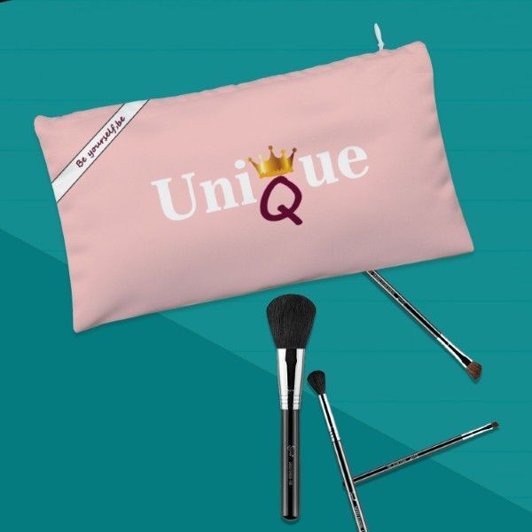 Pink unique crown Cosmetic Pouch
