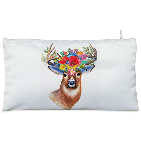 White reindeer Cosmetic Pouch