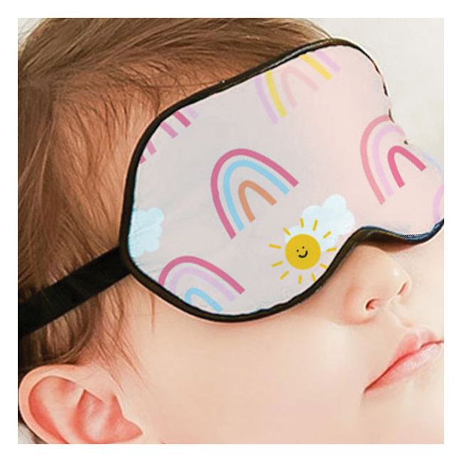 Rainbow Digitally Printed Soft polyester fabric Eye Mask