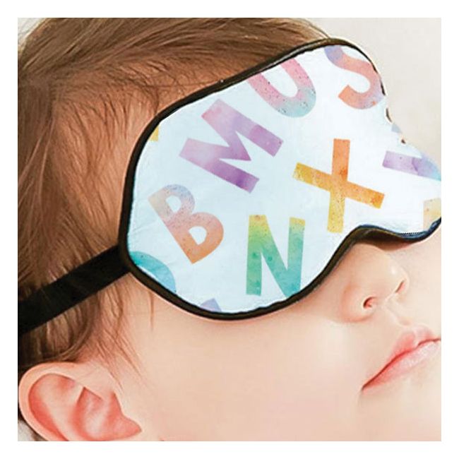 Alphabets Printed Soft Elastic Eye Mask