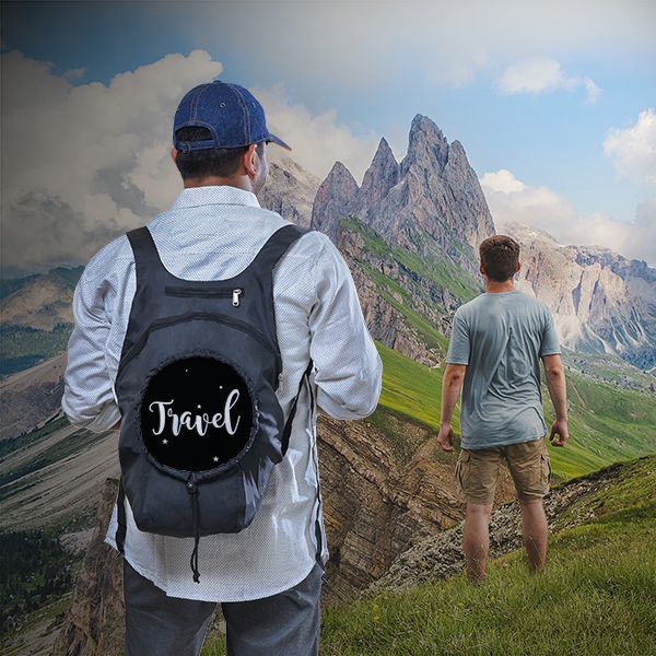 Customizable Foldable Pocket Bag | Compact Travel Backpack