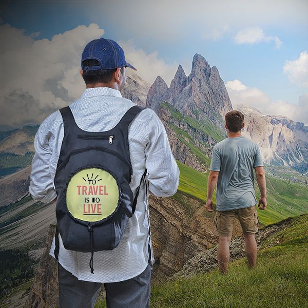 Customizable Foldable Pocket Bag | Compact Travel Backpack