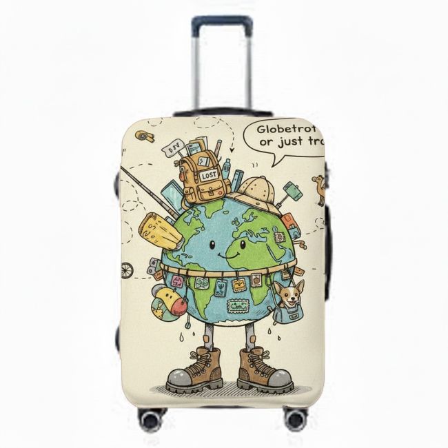 Funky Trolley Cover , Luggage Cover , 100% Customisable - close-up detail