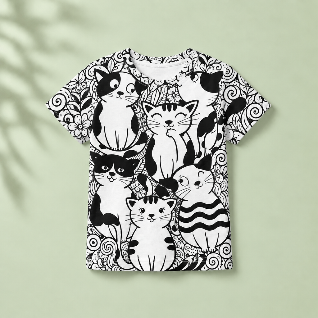 T-shirt with the baby romper’s pale green background