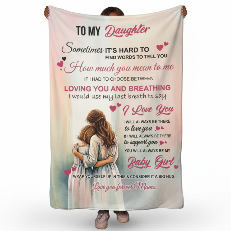 To My Daughter blanket mockup in 1:1 format
