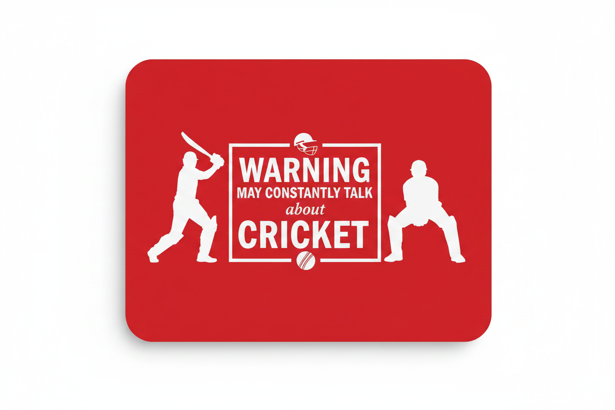 Warning Cricket - Mouse Pad Correct Shape