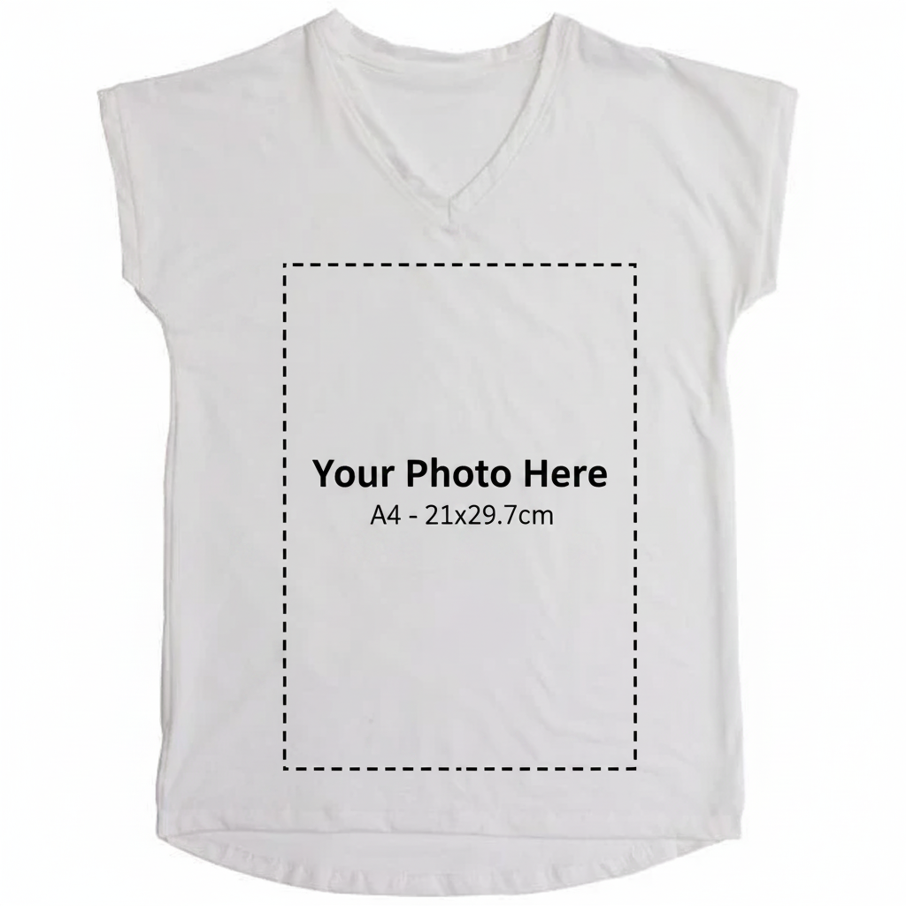 Women's V-Neck - A4 Dotted Box